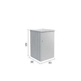  Biohort | Containerbox Alex Variant 1 | Zijwanden Zilver-Metallic en Dak Zilver-Metallic 261355-10